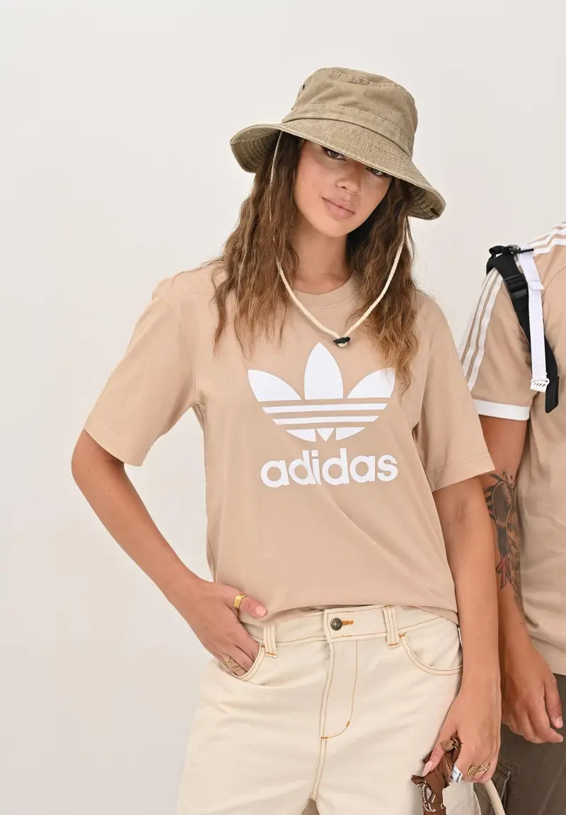 adidas Originals T-shirt Uomo Beige 921821 miniatura 3