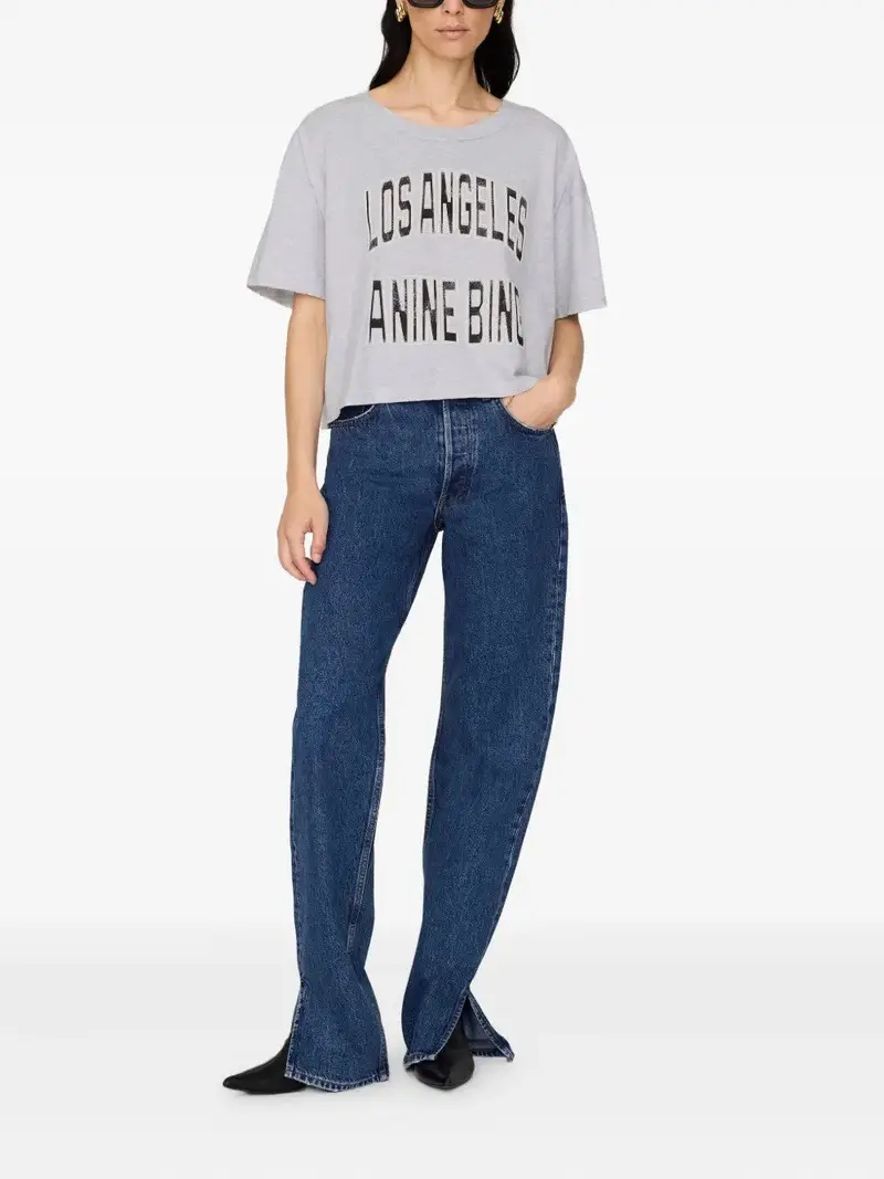 Anine Bing T-shirt Grigio 1047649 miniatura 2