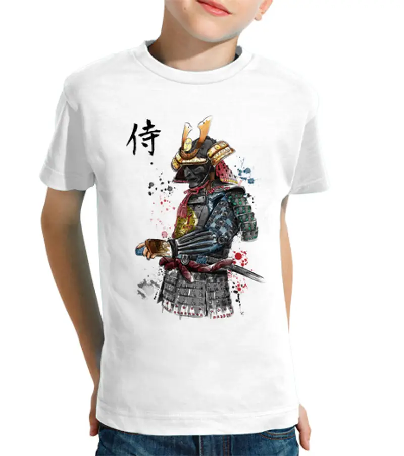 T-shirt bambino manica corta colore di water samurai