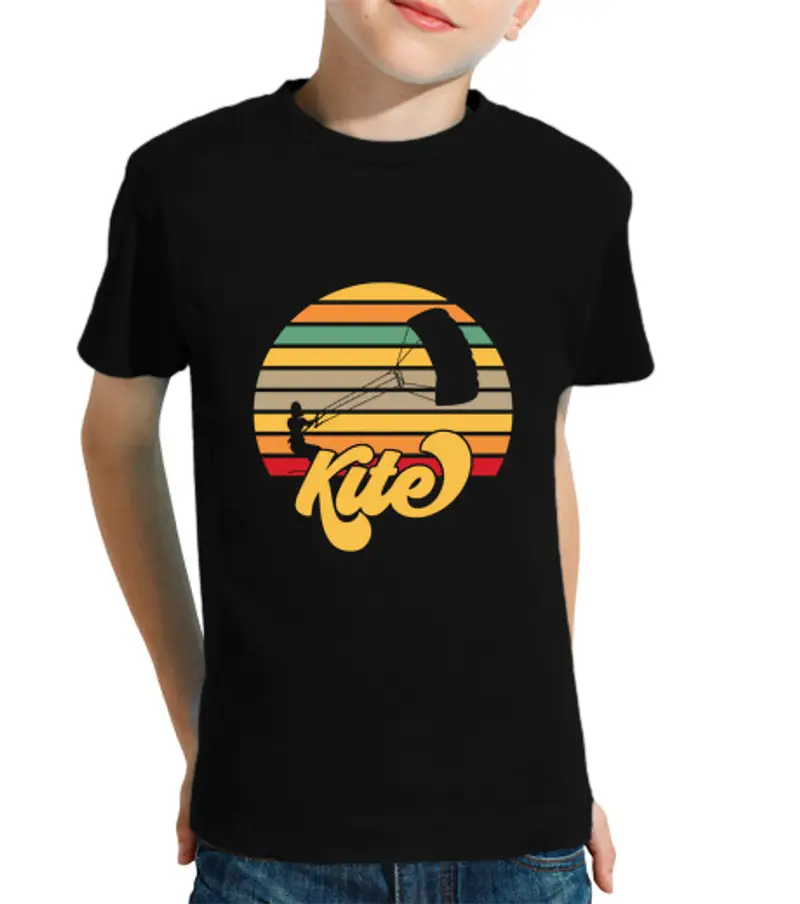 T-shirt bambino manica corta kite kitesurf regalo di kitesurf