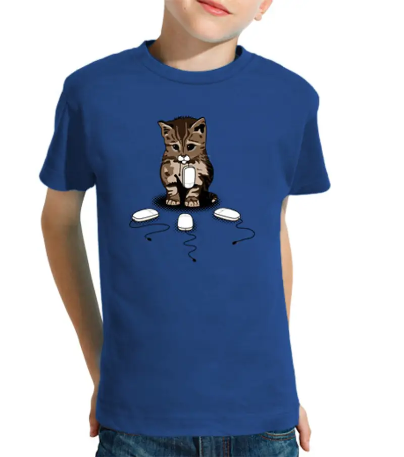 T-shirt bambino manica corta occhi di gatto