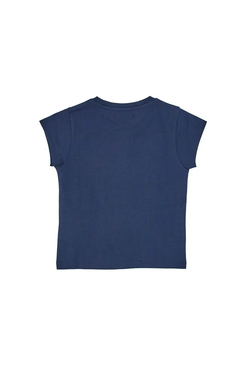 T-Shirt Blu con Stampa con Glitter Pitt Kids PT-G-T-05051 miniatura 2