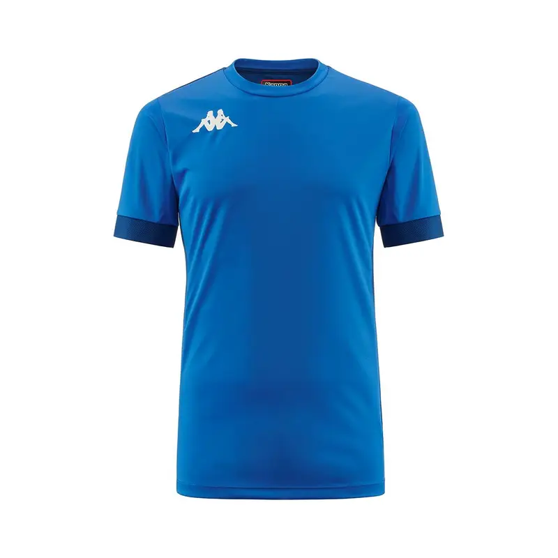 t-shirt da bambino in poliestere blu da calcio |  Kappa