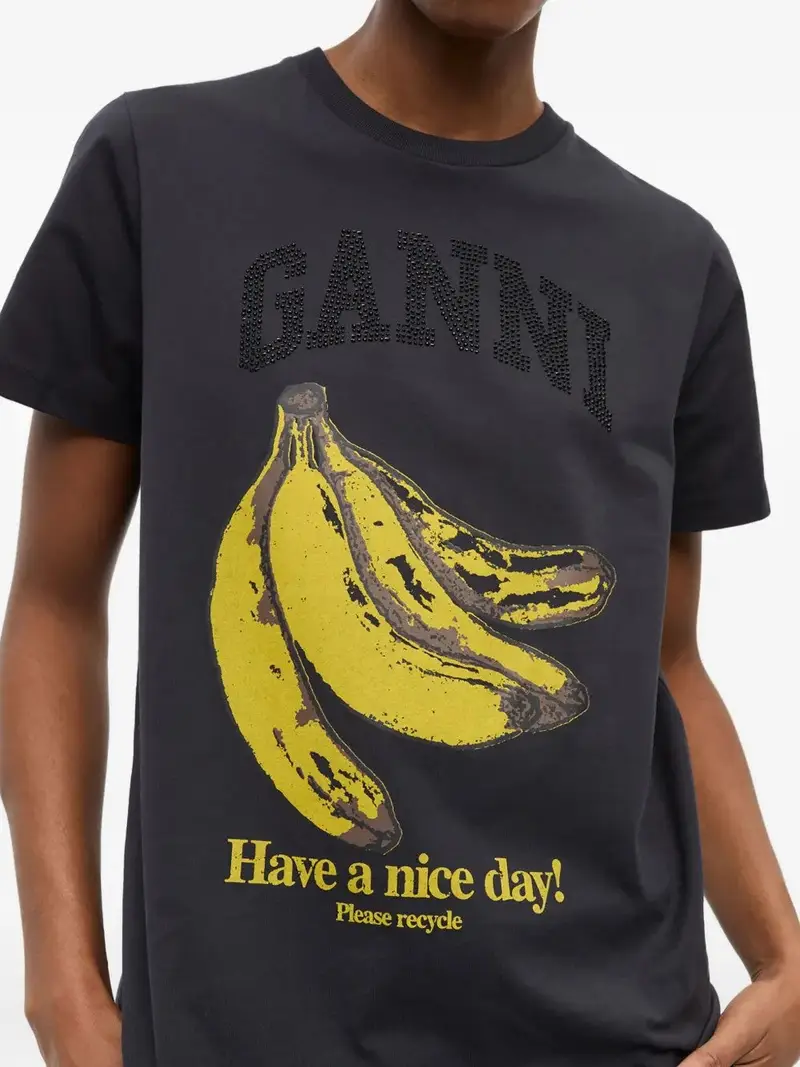 Ganni T-shirt Nero 1047256 miniatura 3