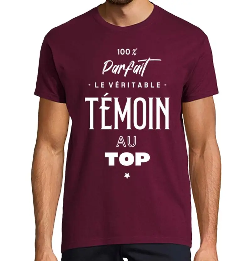 T-shirt uomo manica corta il vero testimone al top