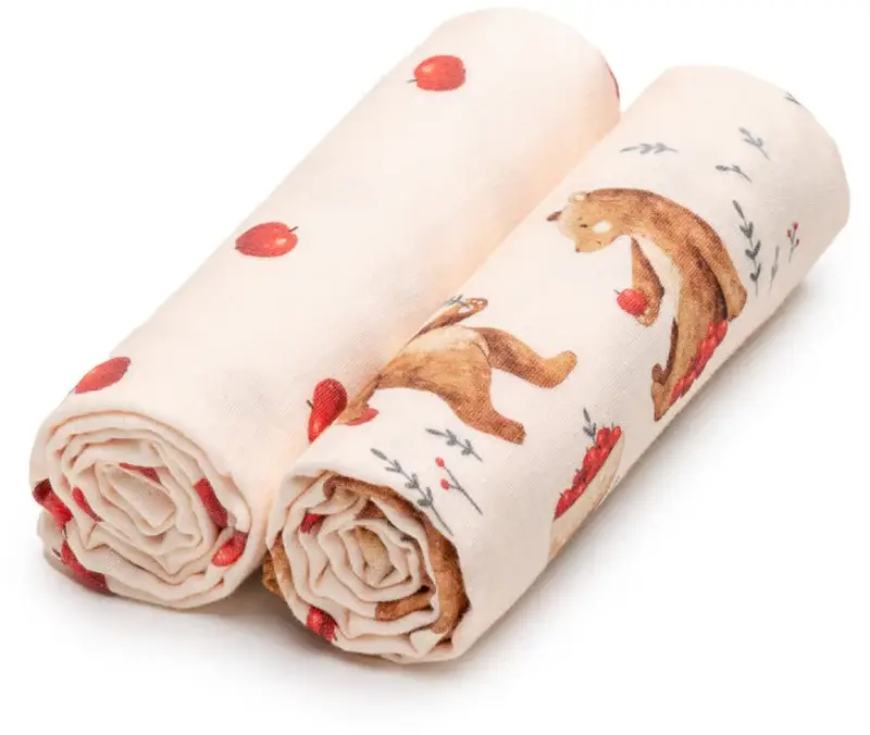 BIO Muslin pannolini in tessuto Very Beary 65x65 cm 2 pezzi