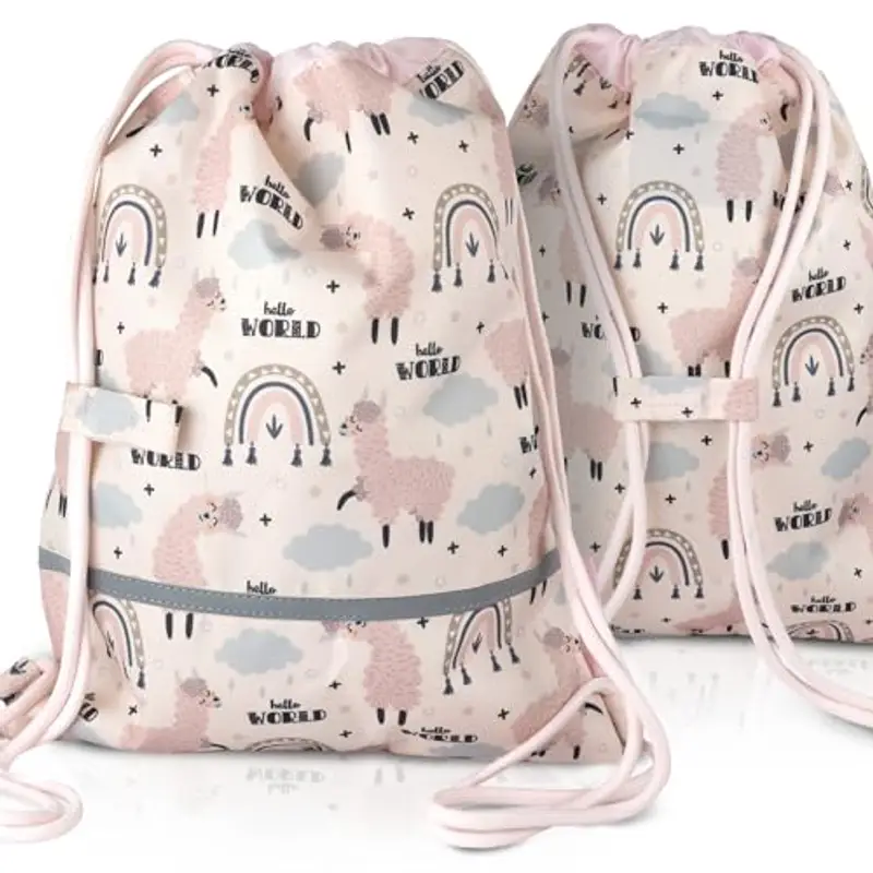 TA Trend Atelier Sacca Zaino per Bambini, Sacca Tessuto Asilo Bambino - Senza PFC, Idrorepellente, Fascia toracica miniatura 2