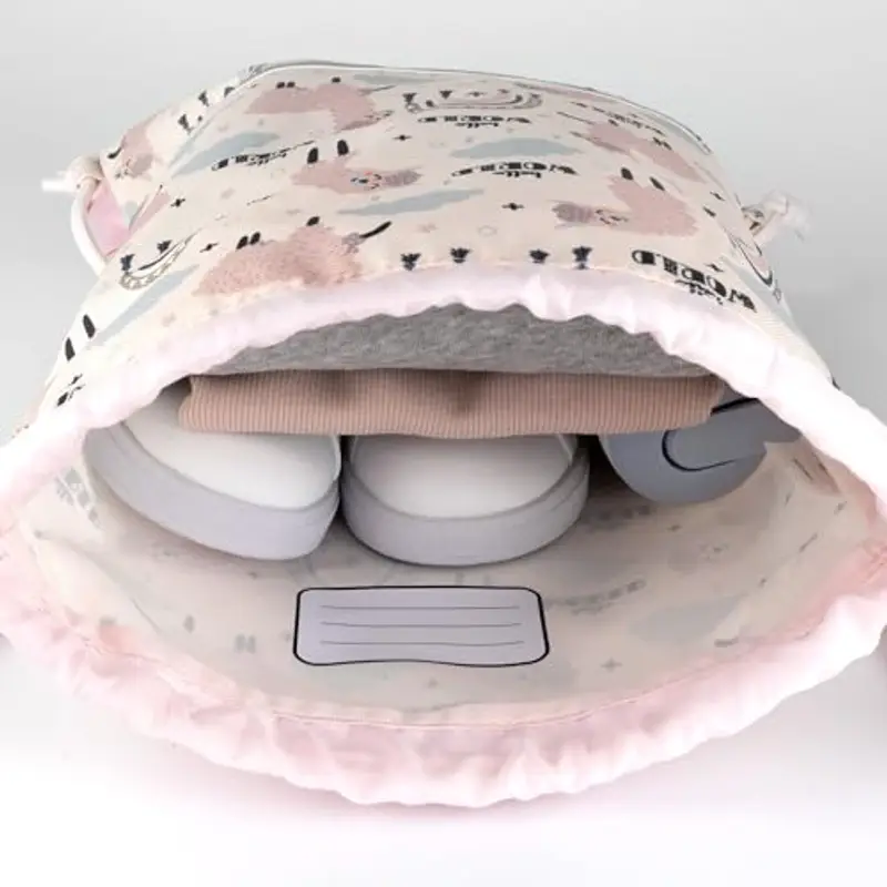 TA Trend Atelier Sacca Zaino per Bambini, Sacca Tessuto Asilo Bambino - Senza PFC, Idrorepellente, Fascia toracica miniatura 3