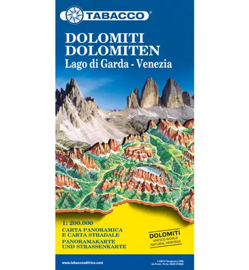 Carta Dolomiti - Lago di Garda Venezia - 1 200 000 1 250 000