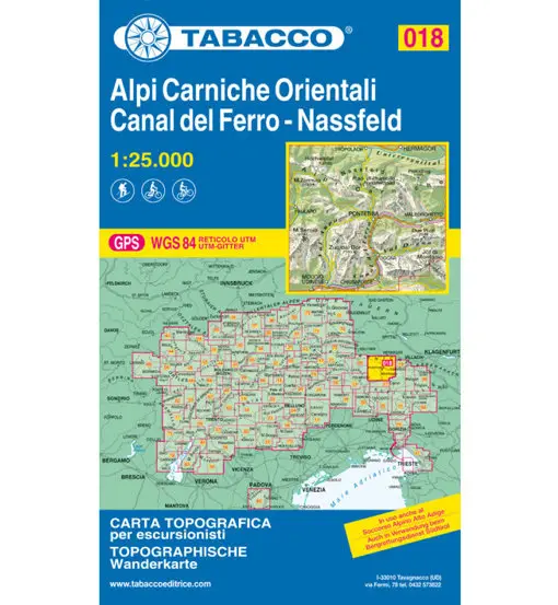 Carta N 018 Alpi Carniche Orientali - Canal del Ferro - Nassfeld - 1 25 000