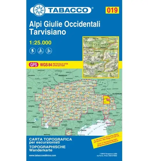Carta N° 019 Alpi Giulie Occidentali - Tarvisiano (1 25 000)