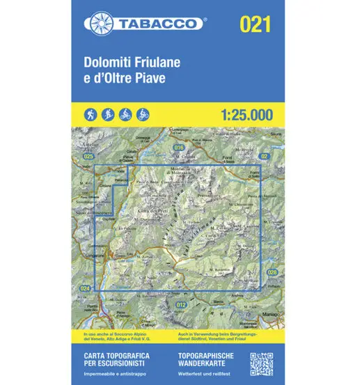 Carta N 021 Dolomiti Friulane e d Oltre Piave - 1 25 000