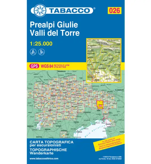 Carta N° 026 Prealpi Giulie, Valli del Torre (1 25 000)