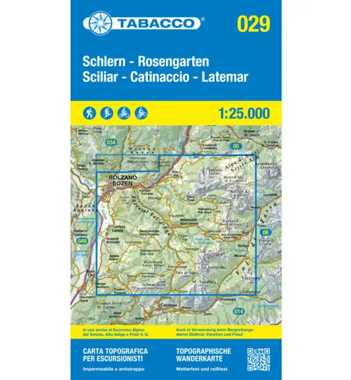 Carta N 029 Sciliar - Catinaccio - Latemar - 1 25 000