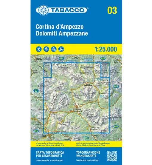 Carta N 03 Cortina D Ampezzo e Dolomiti Ampezzane Blue