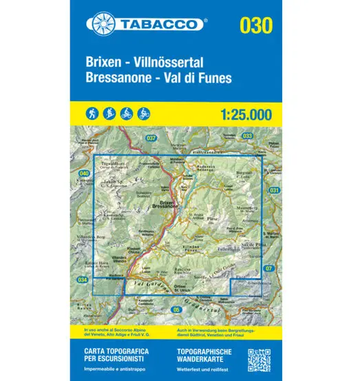Carta N 030 Bressanone - Val di Funes - 1 25 000