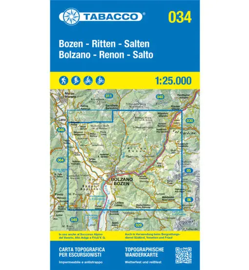 Carta N 034 Bolzano - Renon - Salto - 1 25 000