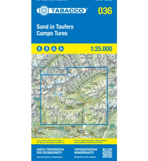 Carta N 036 Campo Tures - 1 25 000 Multicolor