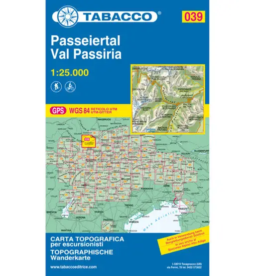 Carta N 039 Val Passiria - 1 25 000