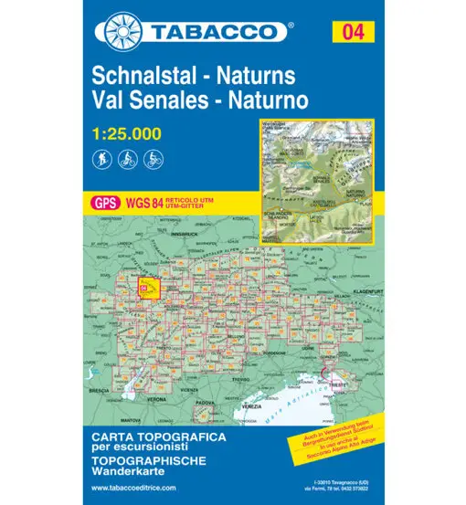 Carta N 04 Val Senales/Naturno - 1 25 000