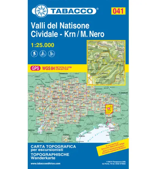 Carta N 041 Valli del Natisone - Cividale - Krn / M Nero (1 25 000)