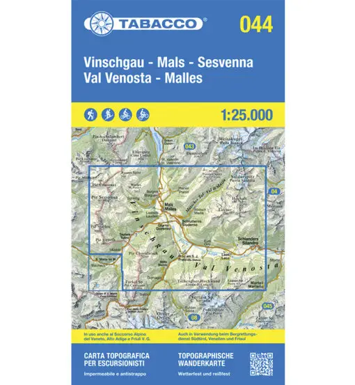 Carta N 044 Val Venosta - Malles - Sesvenna - 1 25 000