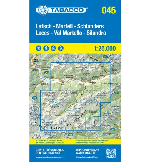Carta N 045 Laces - Val Martello - Silandro - 1 25 000