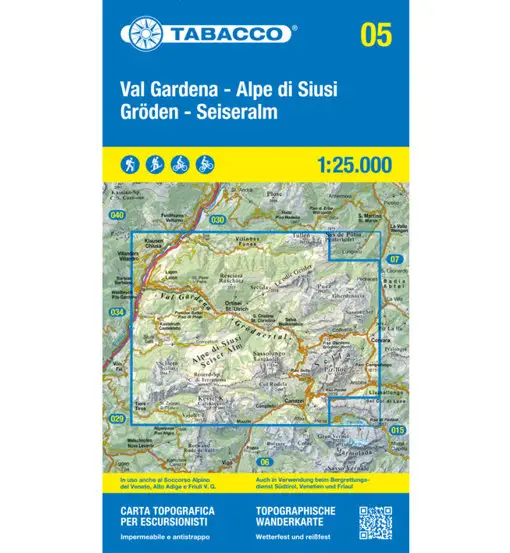 Carta N 05 Val Gardena-Alpe di Siusi / Gröden-Seiseralm - 1 25 000