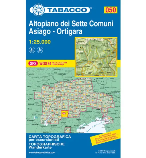 Carta N 050 Altopiano dei Sette Comuni - Asiago - Ortigara - 1 25 000