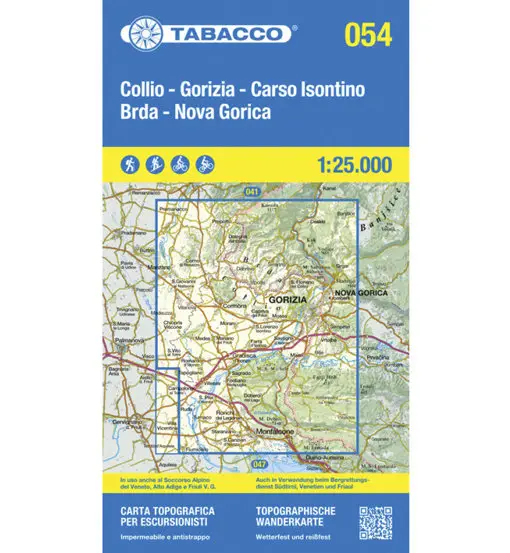 Carta N 054 Collio Gorizia Carso Isontino - 1 25 000