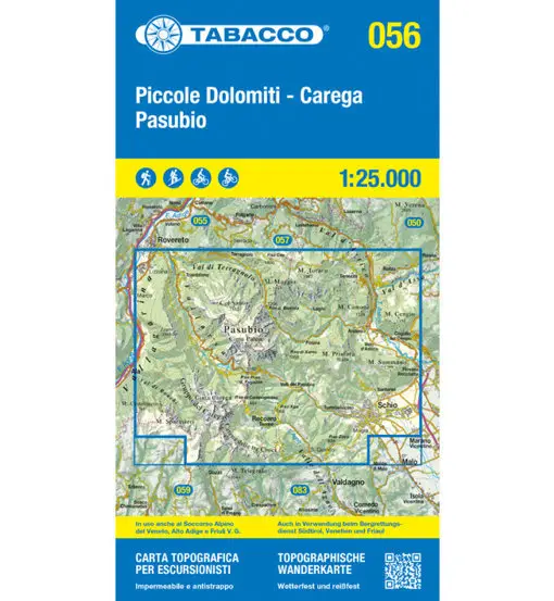 Carta N 056 Piccole Dolomiti, Carega, Pasubio - 1 25 000 Multicolor