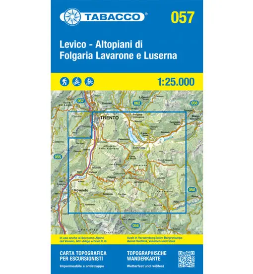 Carta N 057 Levico - Altopiani di Folgaria Lavarone e Luserna - 1 25 000