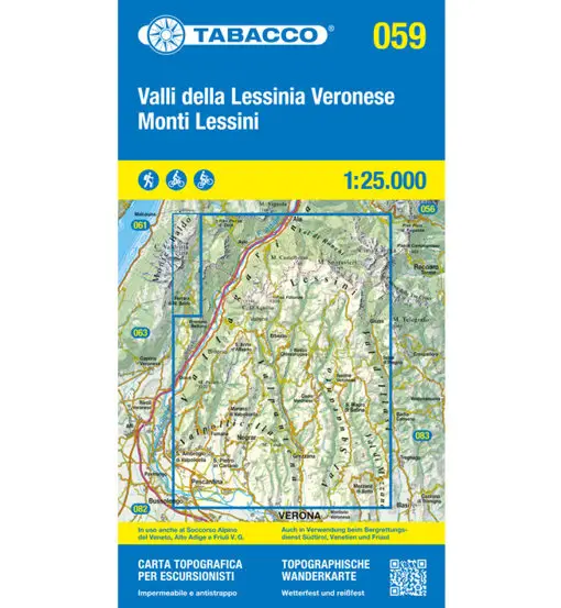 Carta N 059 Valli della Lessinia Veronese, Monti Lessini - 1 25 000 Multicolor