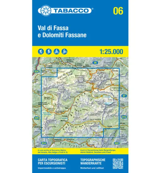 Carta N 06 Val di Fassa e Dolomiti Fassane - 1 25 000