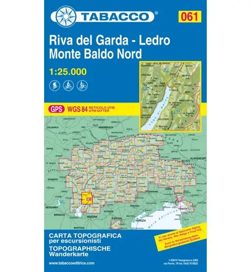 Carta N° 061 Alto Garda-Ledro Monte Baldo Nord (1 25 000)