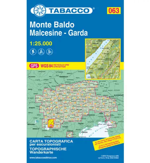 Carta N 063 Monte Baldo - Malcesine - Garda - 1 25 000