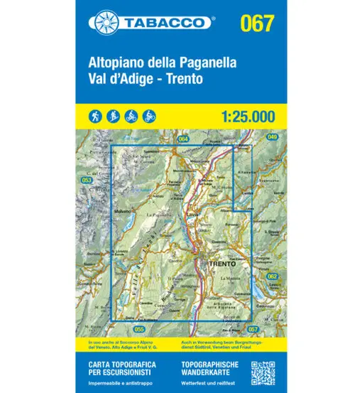 Carta N 067 Altopiano della Paganella, Val d Adige, Trento - 1 25 000 Multicolor