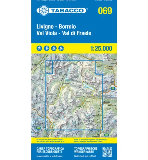 Carta N 069 Livigno, Bormio, Val Viola, Val di Fraele - 1 25 000 Multicolor