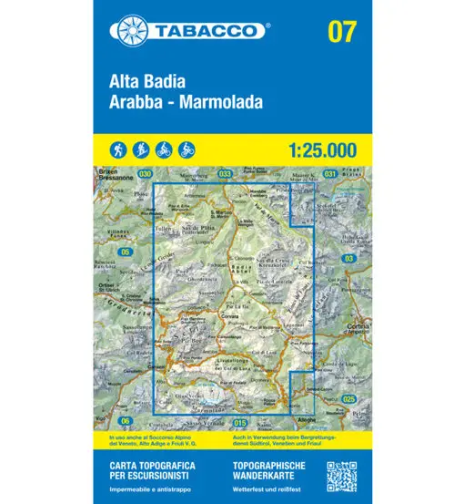 Carta N 07 Alta Badia / Arabba Marmolada - 1 25 000
