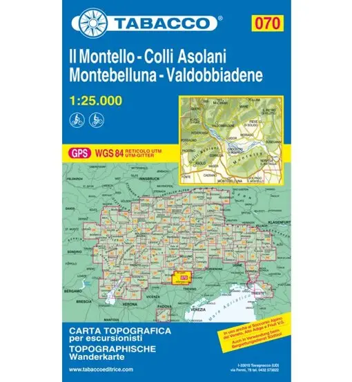 Carta N 070 Il Montello - Colli Asolani - Montebelluna - Valdobbiadene 1 25 000