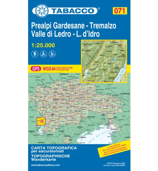 Carta N 071 Prealpi Gardesane - Tremalzo - Valle di Ledro - L d Idro (1 25 000)