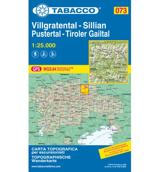 Carta N 073 Villgratental - Sillian - Pustertal - Tiroler Gaital (1 25 000)