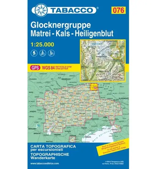 Carta N 076 Glocknergruppe Matrei Kals Heieligenblut - 1 25 000