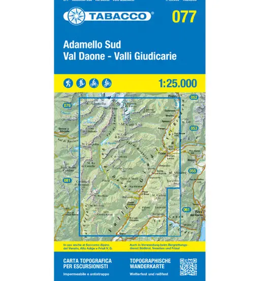 Carta N 077 Adamello Sud, Val Daone, Valli Giudicarie - 1 25 000 Multicolor