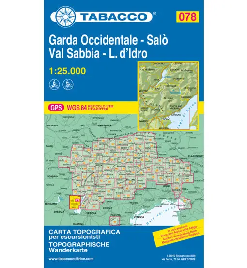 Carta N 078 Garda Occidentale Salò Val Sabbia L d Idro - 1 25 000