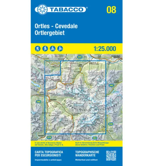 Carta N 08 Ortler Cevedale - Ortlergebiet - 1 25 000