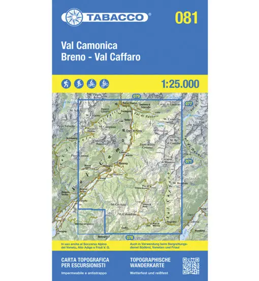 Carta N 081 Val Camonica - Breno - Val Caffaro - 1 25 000