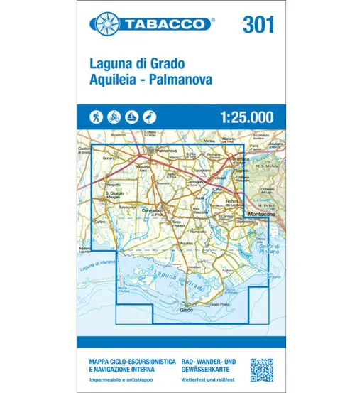 Carta nr 301 Laguna di Grado - Aquileia - Palmanova - 1 25 000
