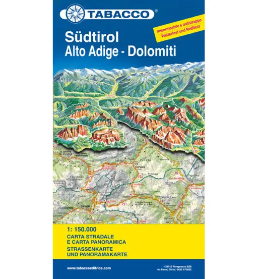 Carta Stradale Panoramica Südtirol - 1 150 000