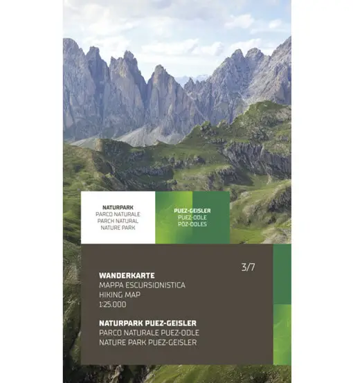 PA13 Parco Naturale Puez-Odle - mappa escursionistica Multicolor